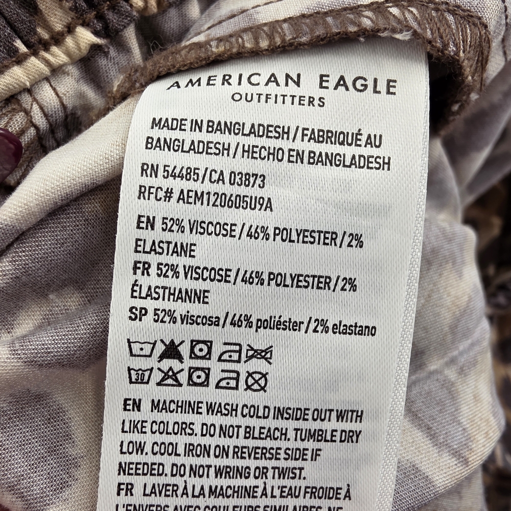 American Eagle Outfitters Leopard Print Wide Leg Pants - Brown - Picture 9 of 15
